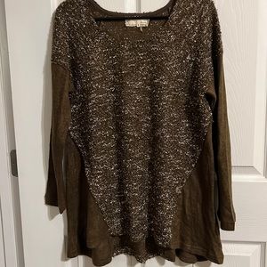 a’reve Brown and White Sweater